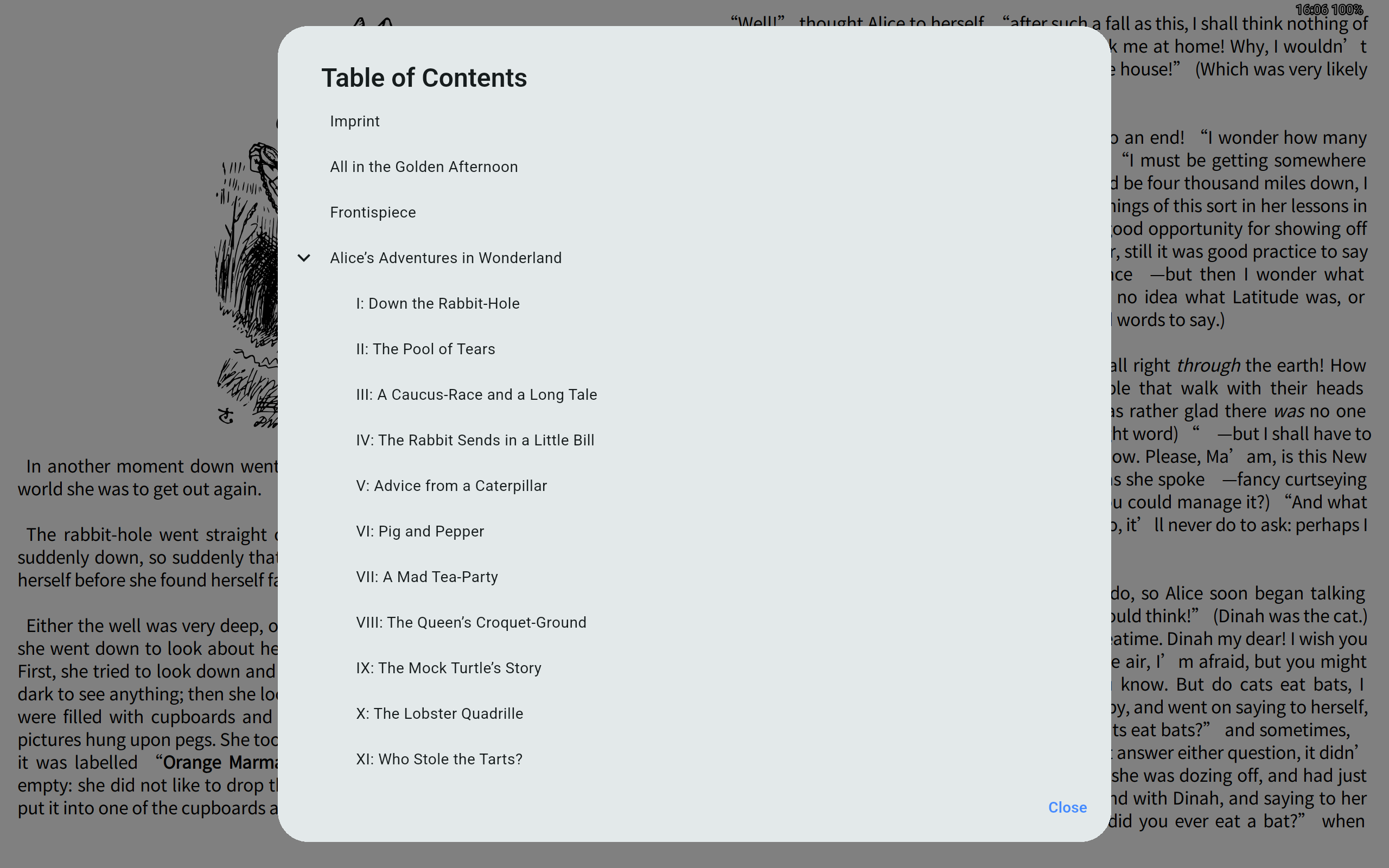 E-book Table of Contents